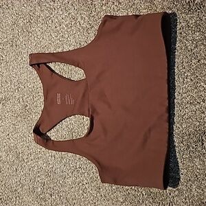 Girlfriend Collective Earth Paloma Sports Bra Brown Size Medium